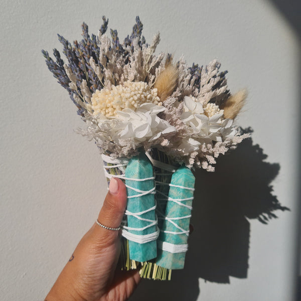 'Manifestation' ~ Amazonite Flower Wand