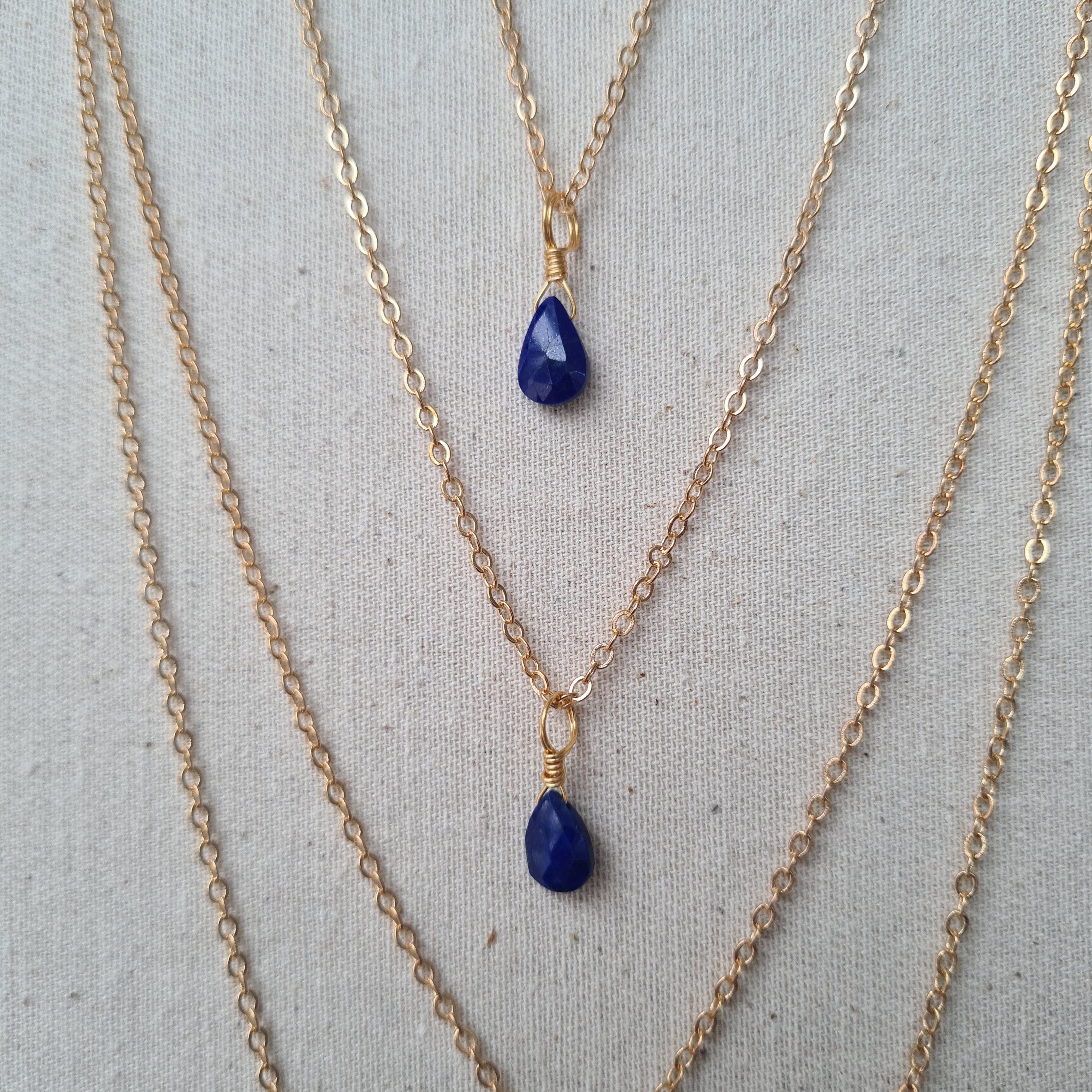 Lapis Lazuli Necklace ~ Peace & Self acceptance (Gold)