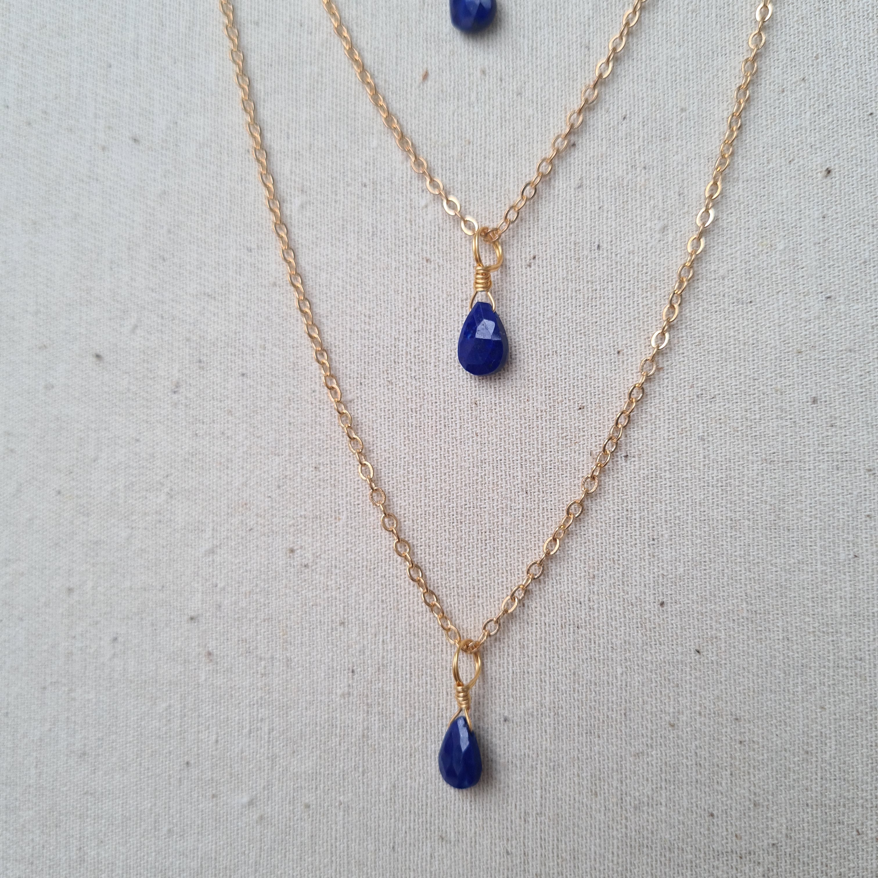 Lapis Lazuli Necklace ~ Peace & Self acceptance (Gold)