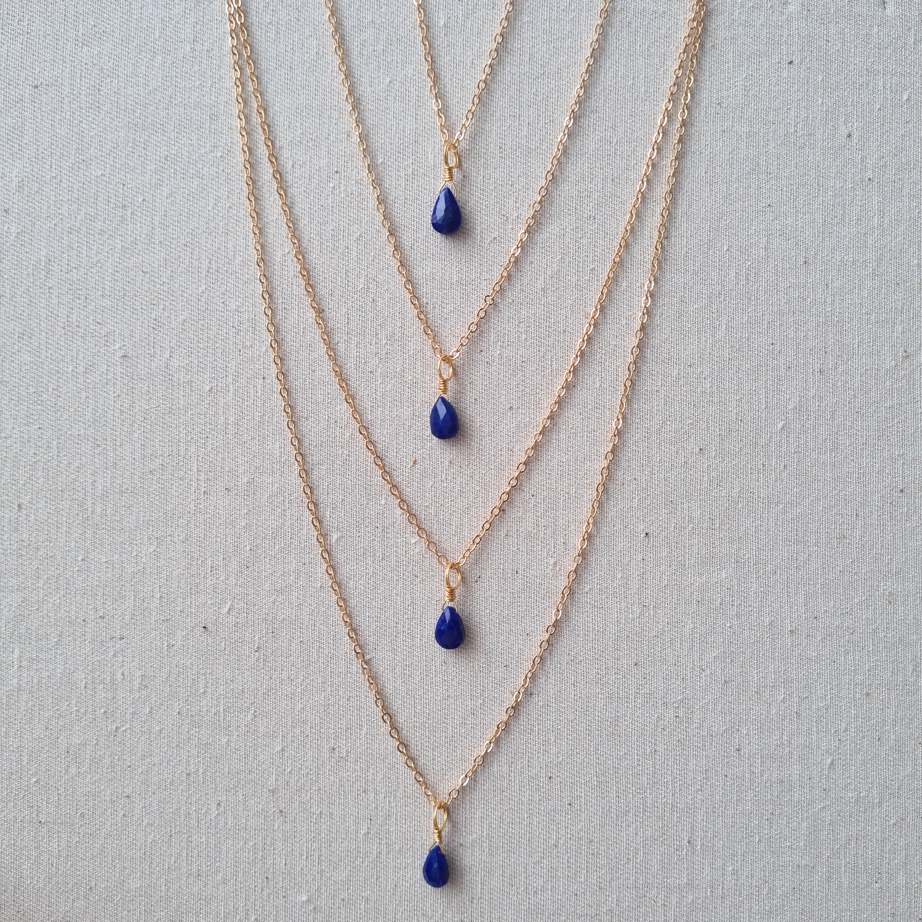 Lapis Lazuli Necklace ~ Peace & Self acceptance (Gold)