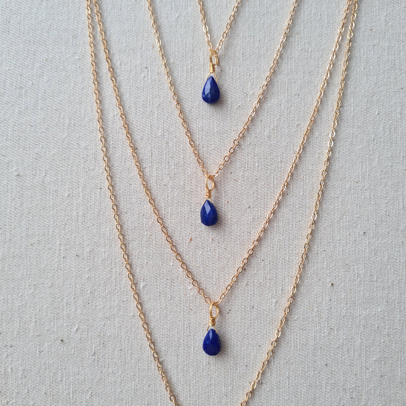 Lapis Lazuli Necklace ~ Peace & Self acceptance (Gold)