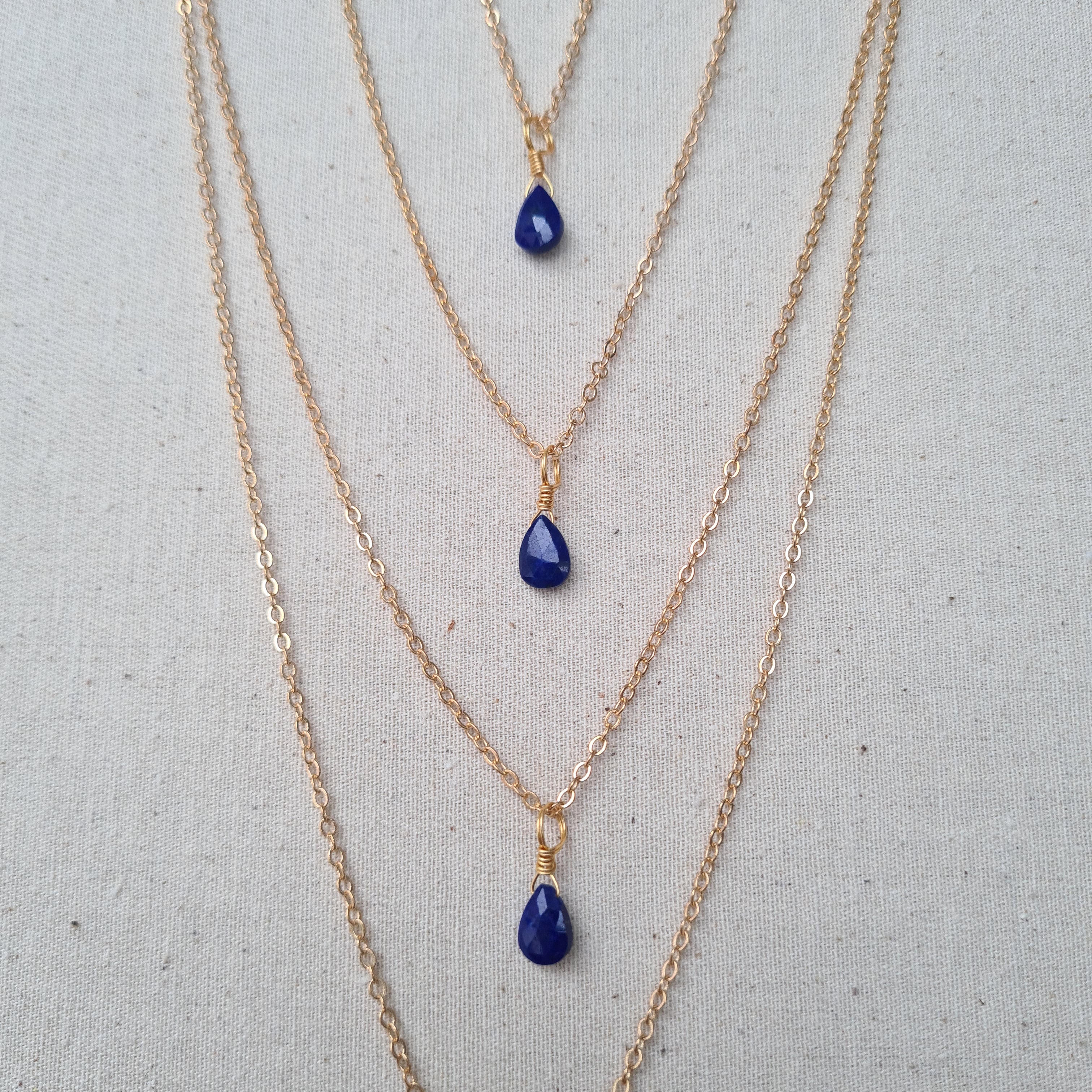 Lapis Lazuli Necklace ~ Peace & Self acceptance (Gold)