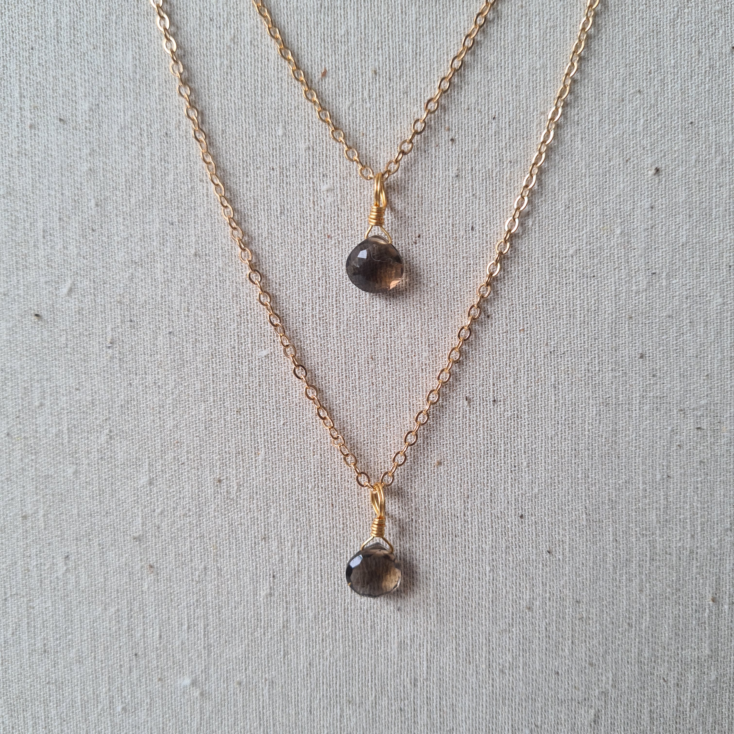 Smokey Quartz Necklace ~ Grounding & Protection (Gold)