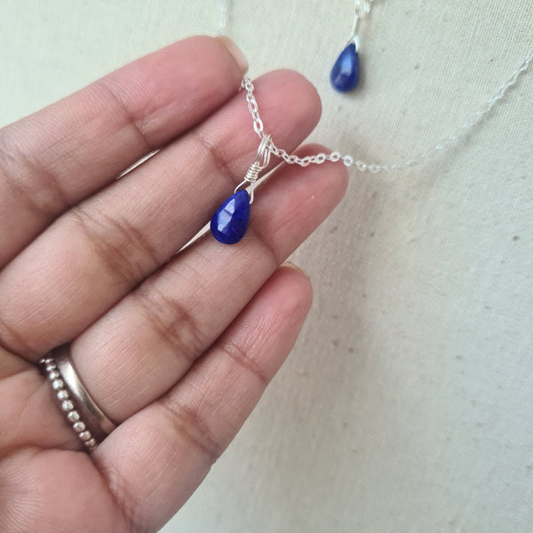 Lapis Lazuli Necklace ~ Peace & Self acceptance (Silver)