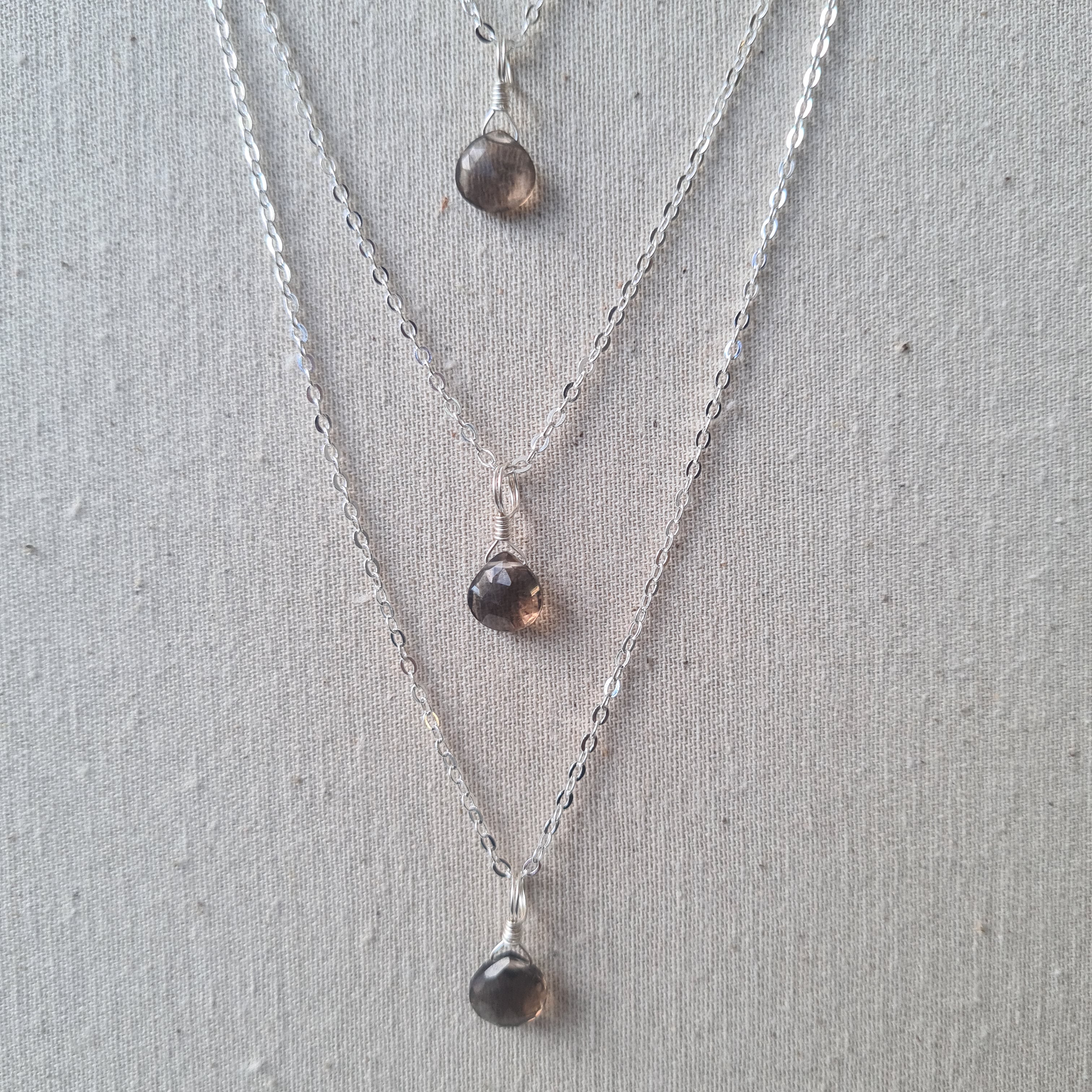 Smokey Quartz Necklace ~ Grounding & Protection (Silver)