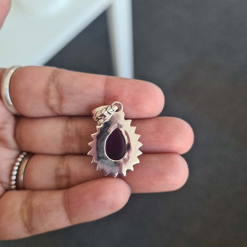 Amethyst Silver Pendant