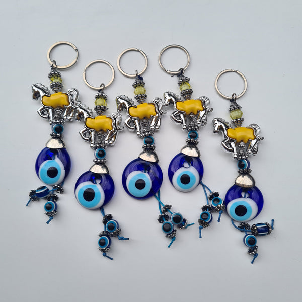 Evil Eye ~ Key Chain (yellow horse)