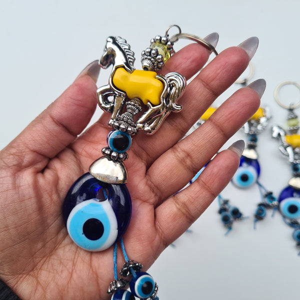 Evil Eye ~ Key Chain (yellow horse)