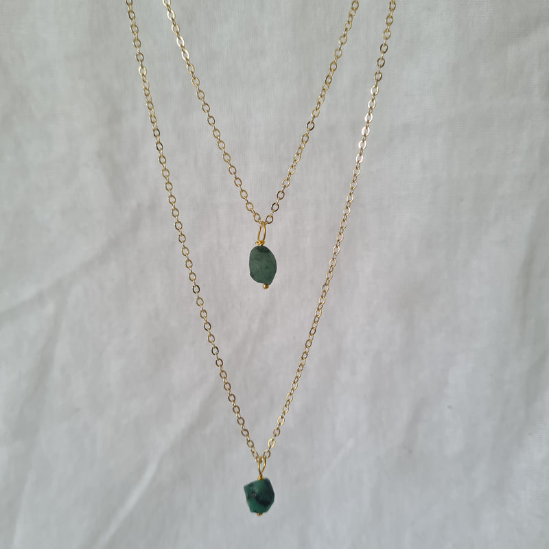 Taurus~ Emerald Crystal Necklace