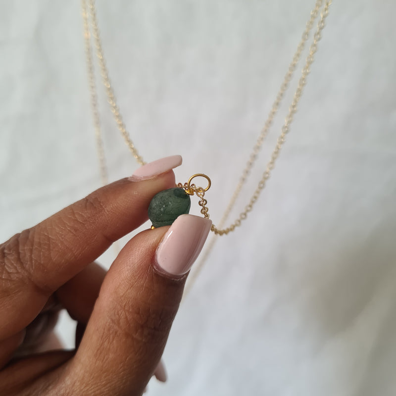 Taurus~ Emerald Crystal Necklace