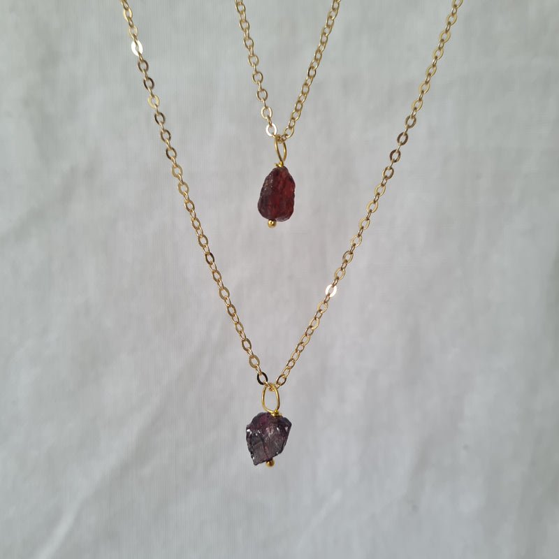 Capricorn~ Garnet Crystal Necklace