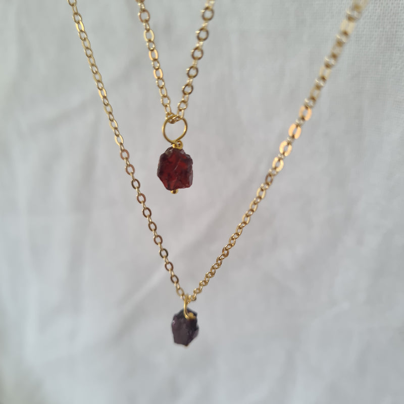 Capricorn~ Garnet Crystal Necklace