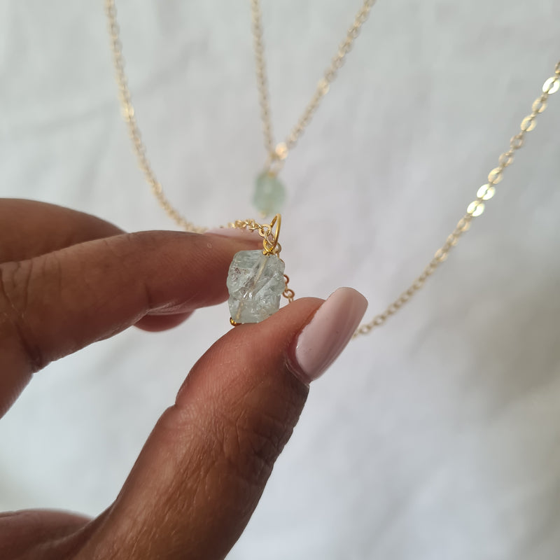 Scorpio ~ Aquamarine Crystal Necklace