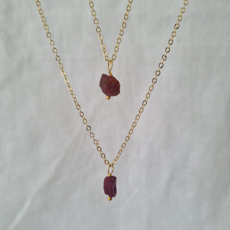 Cancer ~ Ruby Crystal Necklace
