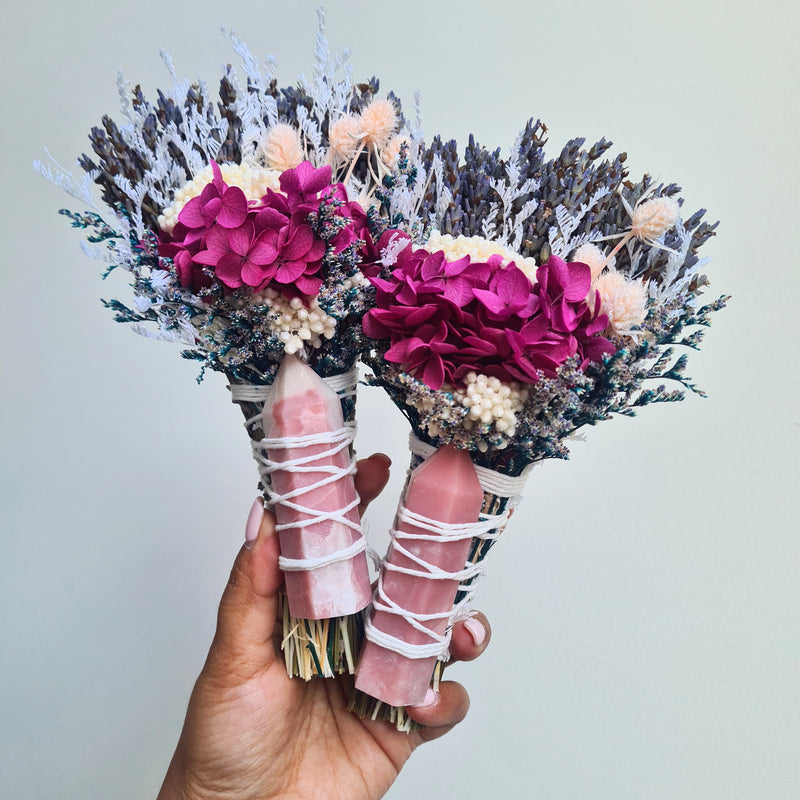 'Harmony & Emotional Balance' ~ Pink Opal Flower Wand