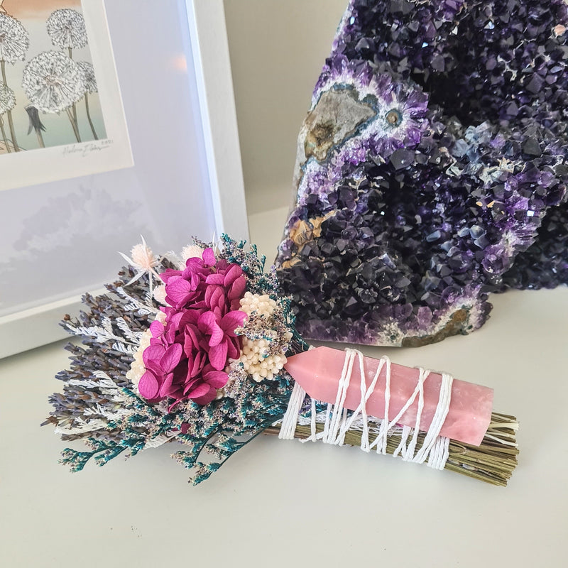 'Harmony & Emotional Balance' ~ Pink Opal Flower Wand