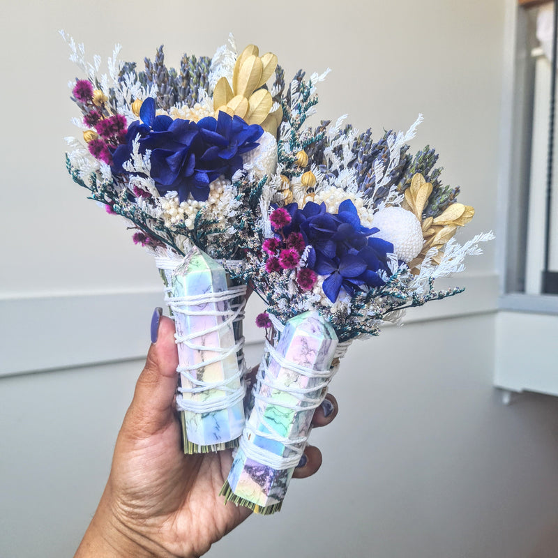 'Letting go'~ Aura Howlite Flower Wand