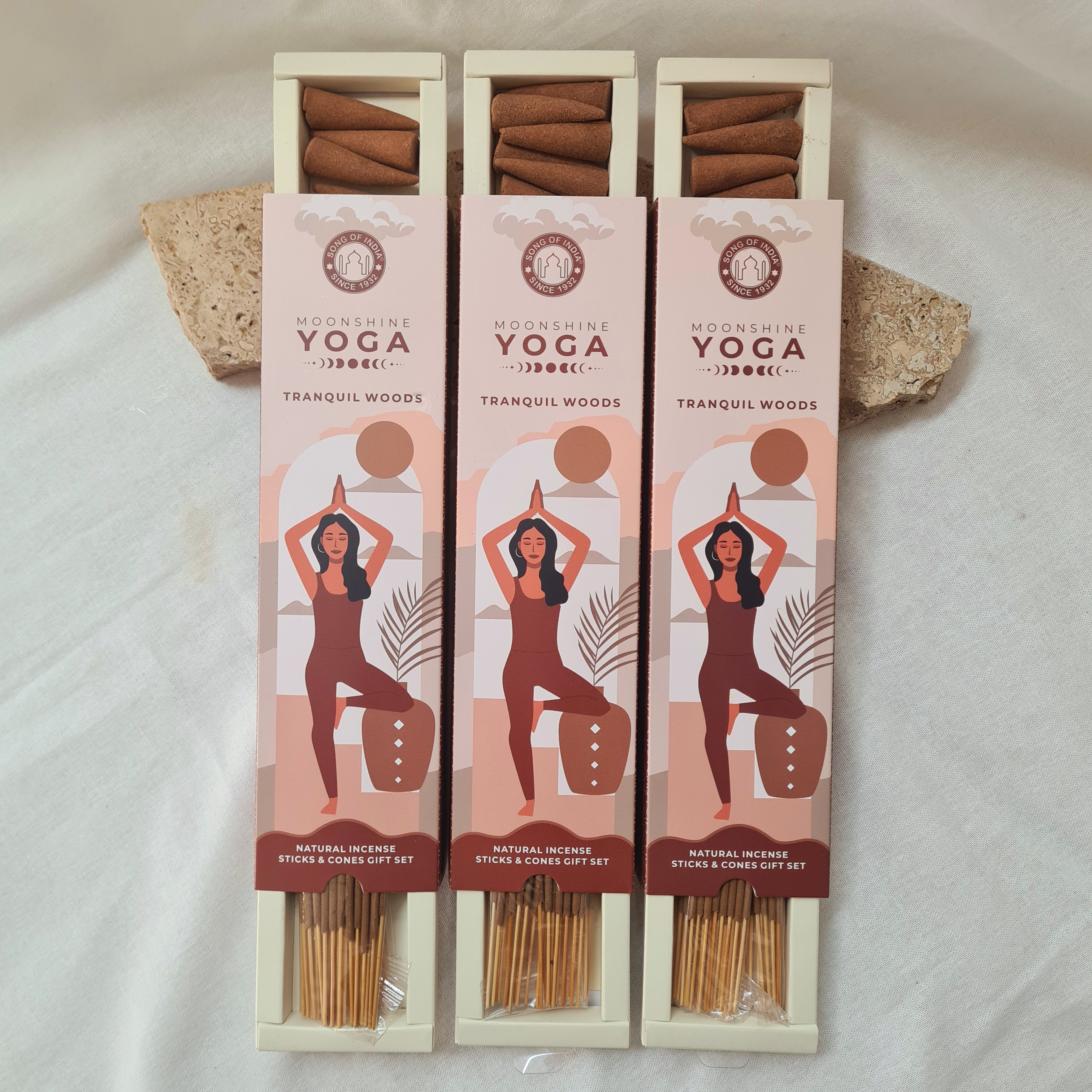 FLASH SALE: Tranquil Woods | Incense & Cone Gift Pack | 40 Sticks, 16 Cones & Burner