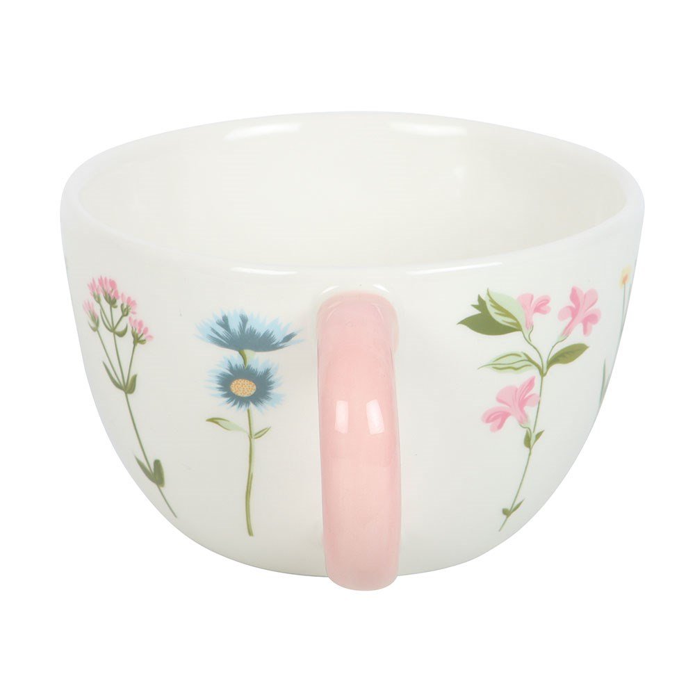 Blooming Lovely Floral Textured Ceramic Mug