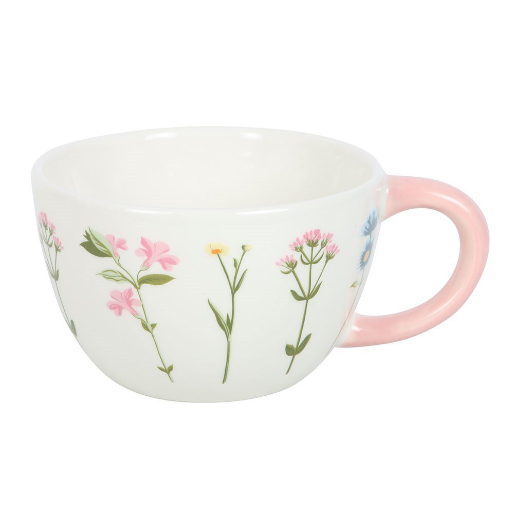 Blooming Lovely Floral Textured Ceramic Mug