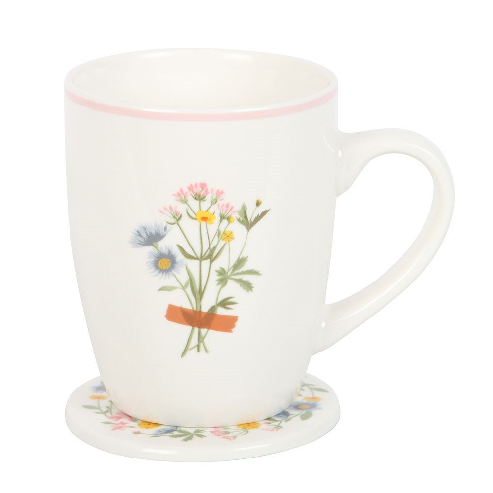 If Grandmas Were Flowers Floral Ceramic Mug & Coaster Set