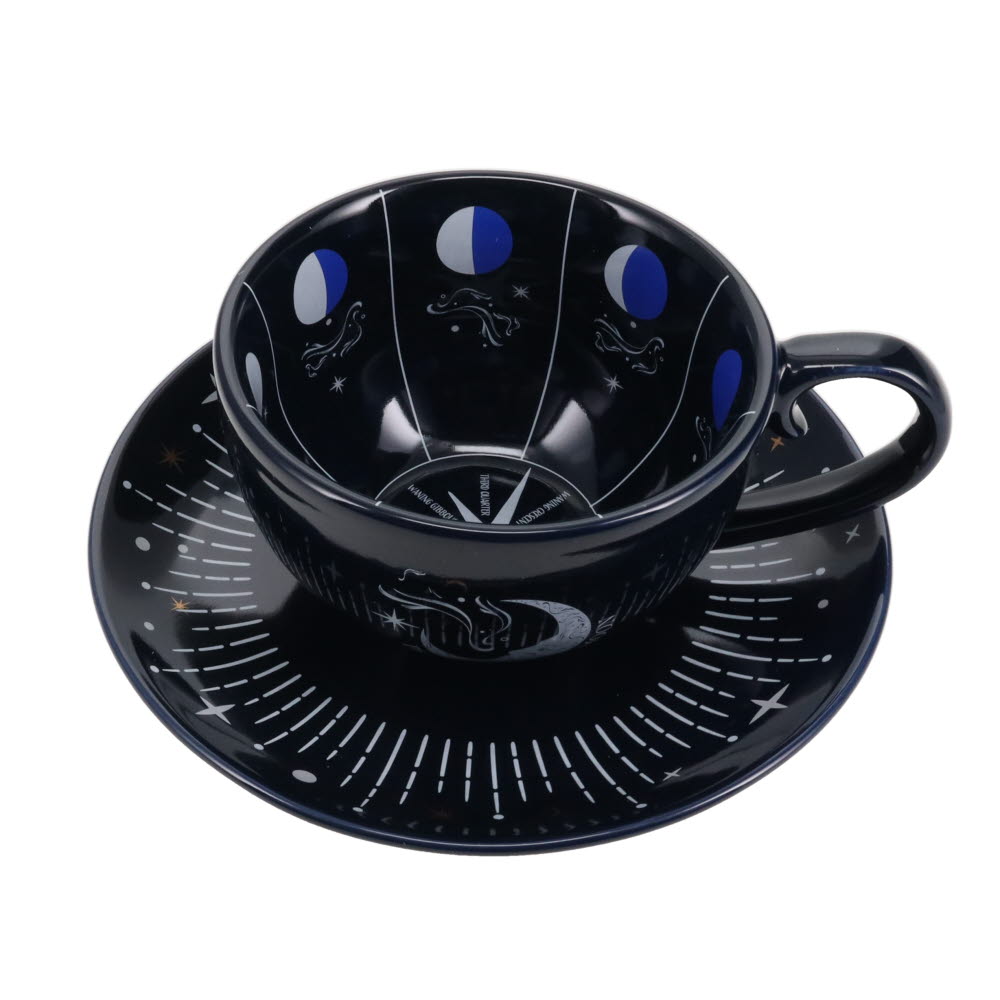 Eclipse Ceramic Teacup and Saucer