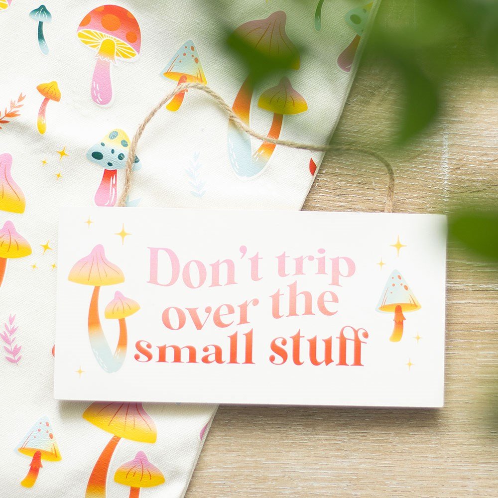 Don't Trip Over The Small Stuff Hanging MDF Sign
