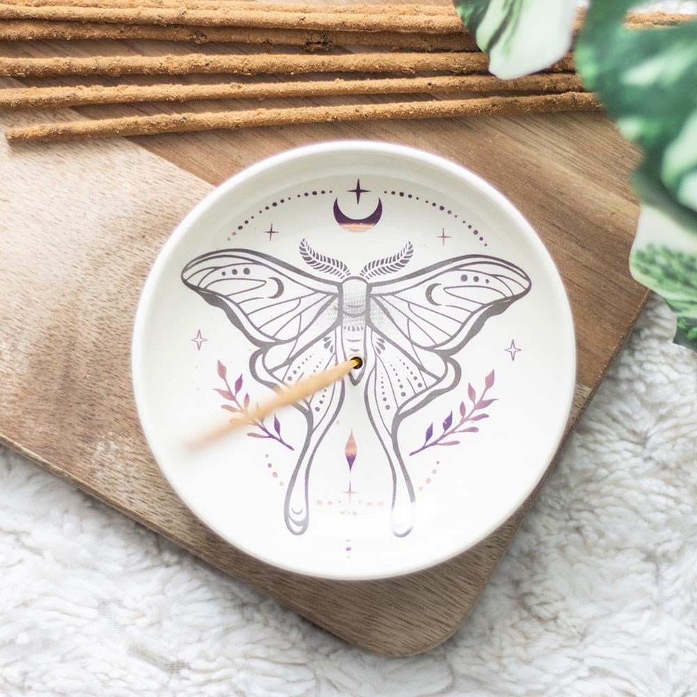 Luna Moth Ceramic Incense Holder