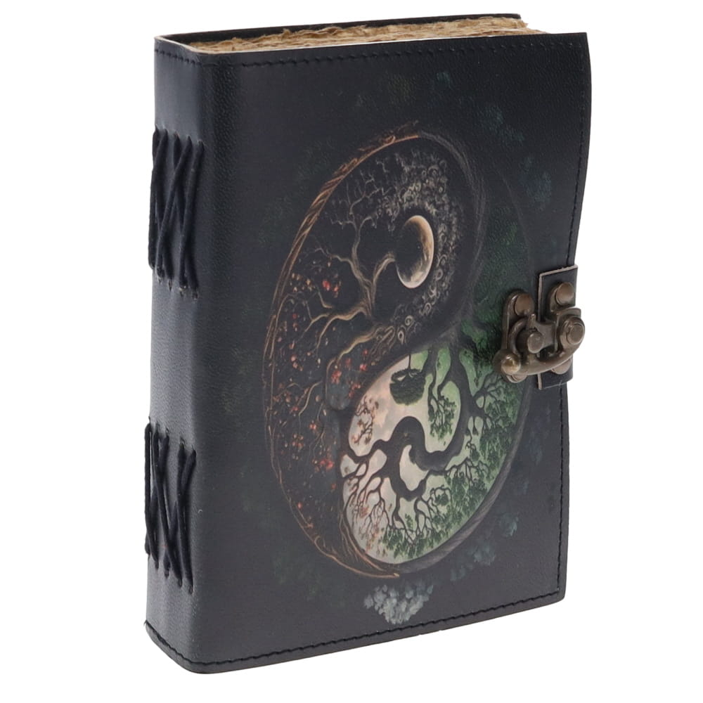 Ying Yang Tree Print Leather Journal (12cm x 17cm)