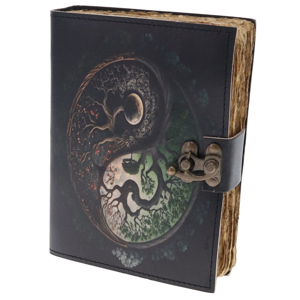 Ying Yang Tree Print Leather Journal (12cm x 17cm)