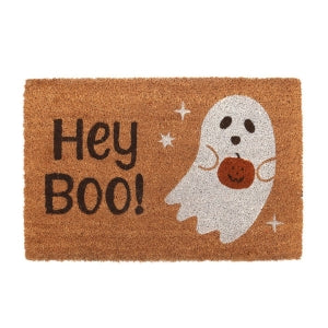 FLASH SALE ENDS SUNDAY 2nd FEB |Hey Boo ghost pumpkin coir | Door Mat