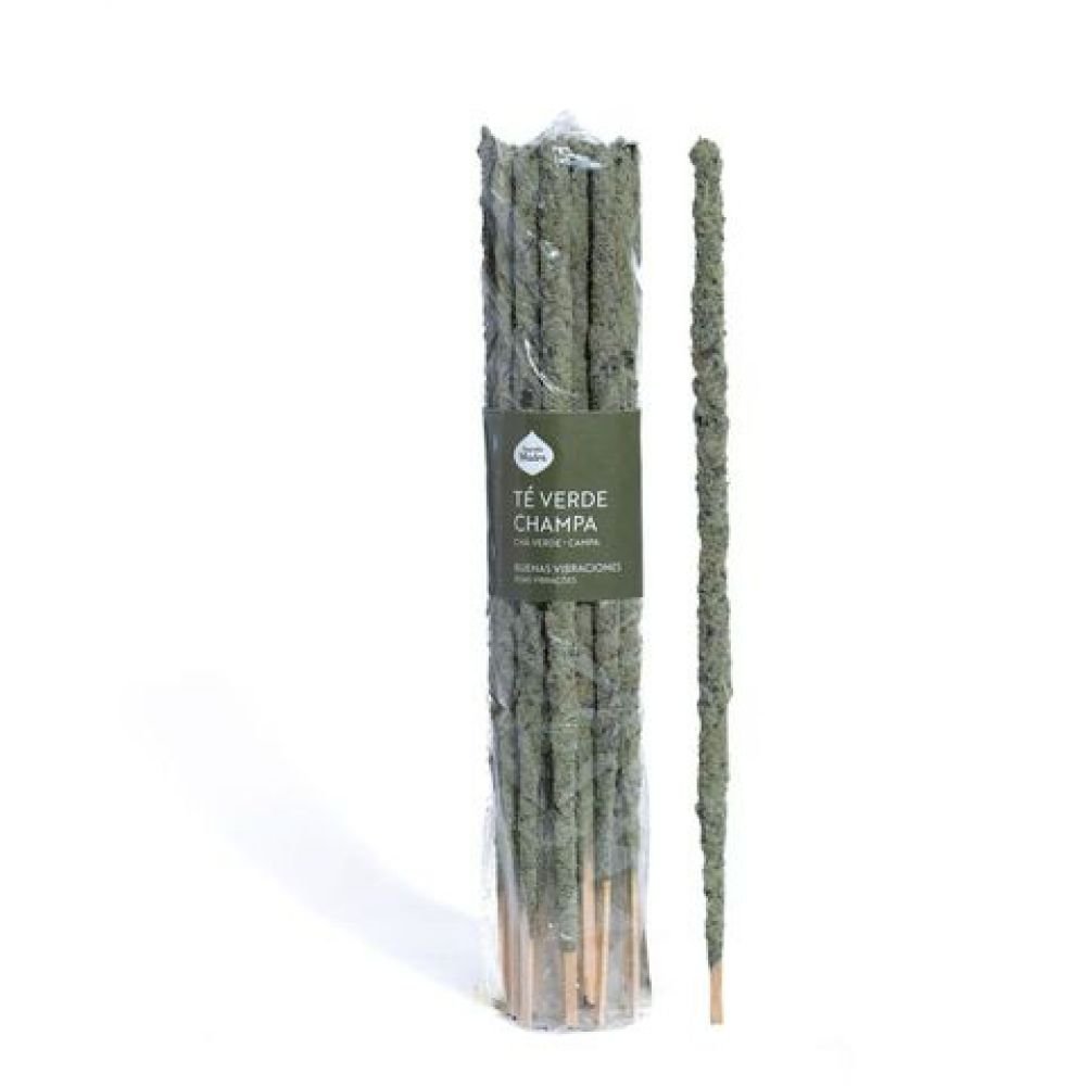 Green Tea Champa Flower Incense 20 Sticks Sagrada Madre