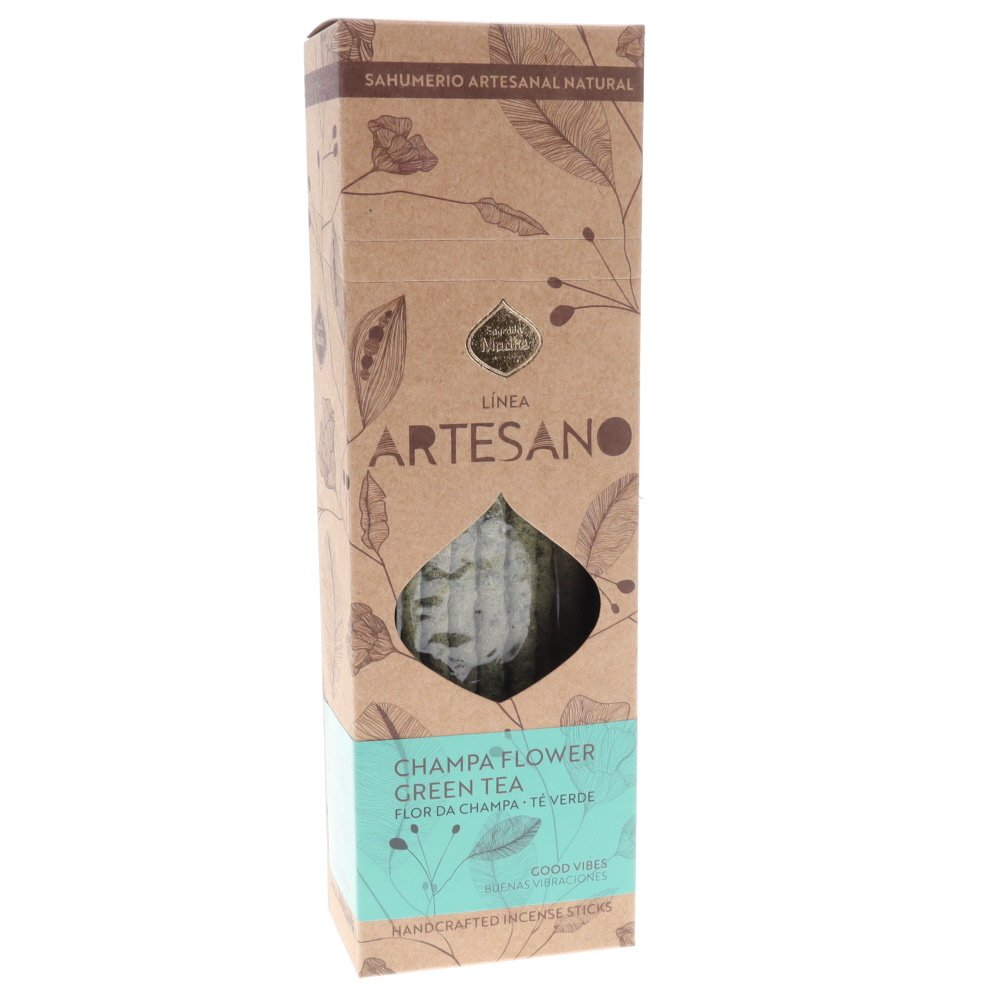 Green Tea & Champa Flower Artesano Incense – 30 Handcrafted Sticks