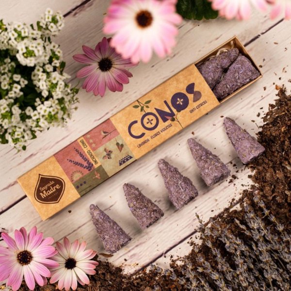 Lavender & Violet Incense Cones – Box of 8