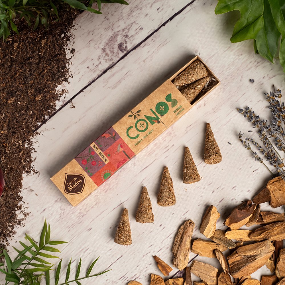 Patchouli & Palo Santo Incense Cones – Box of 8