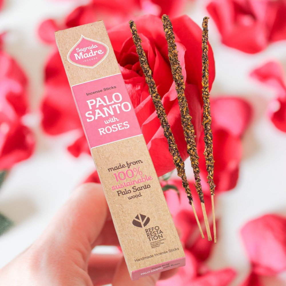 Natural Incense - Palo Santo and Rose 8 Sticks