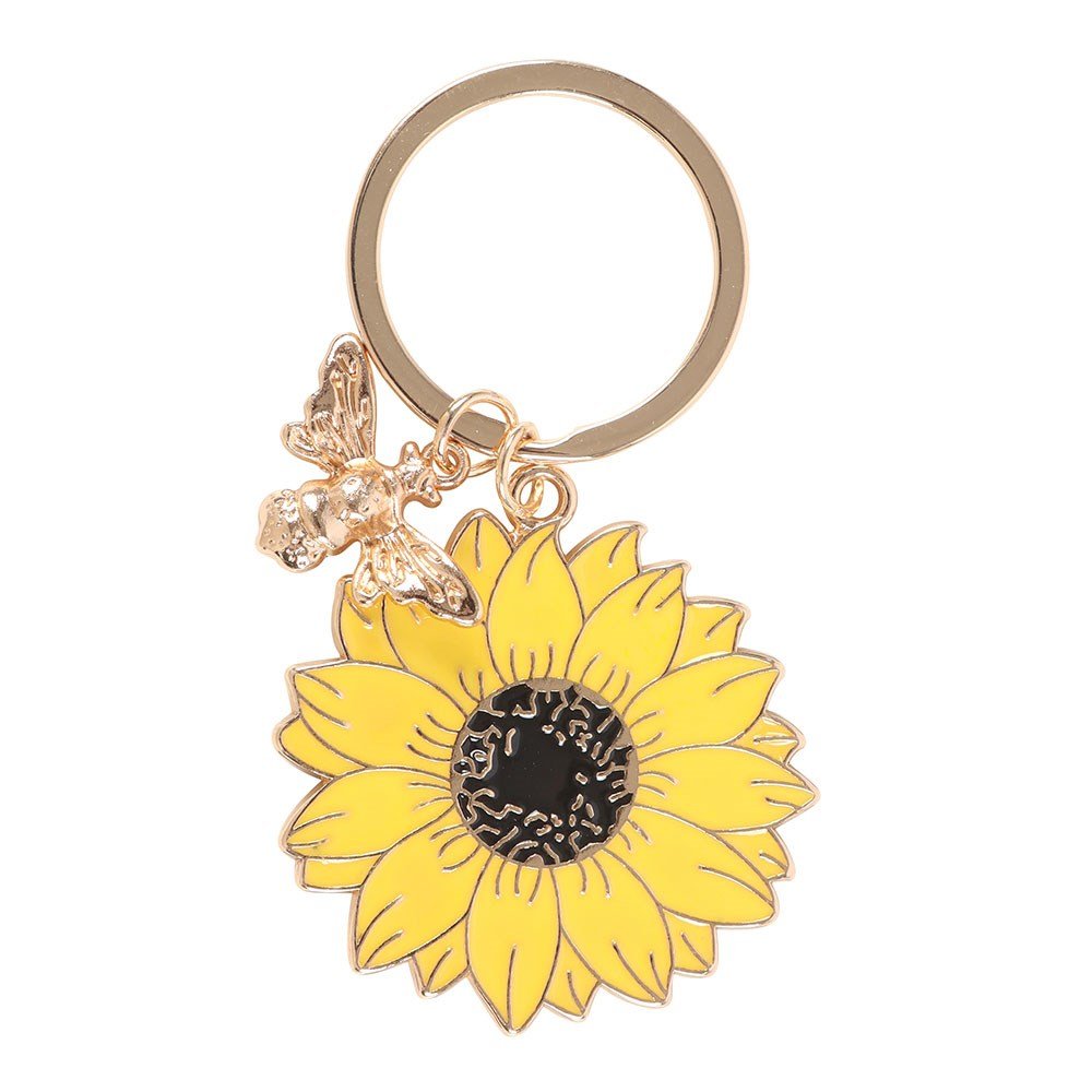 You Are My Sunshine Enamel Sunflower Keyring