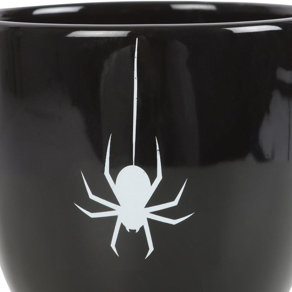 Black Spider Ceramic Teacup