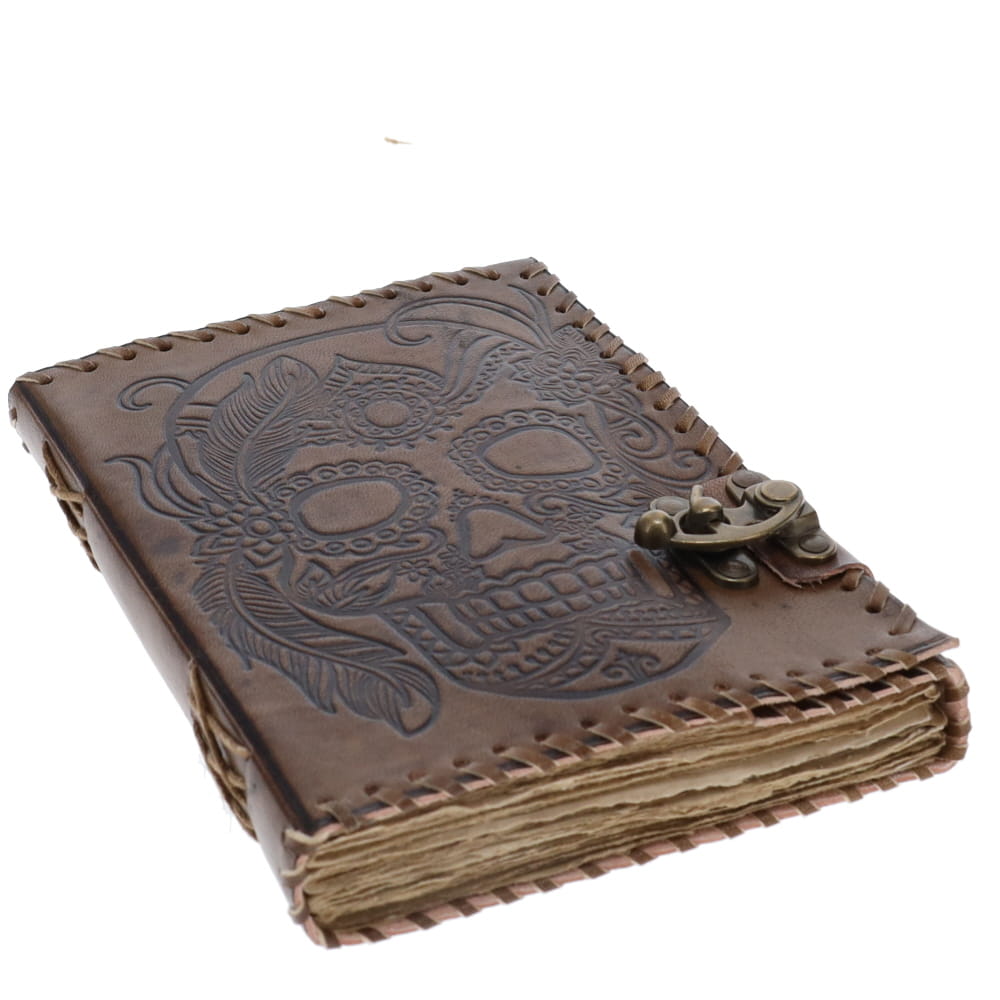 Brown Skull Leather Journal (15cm x 20cm)