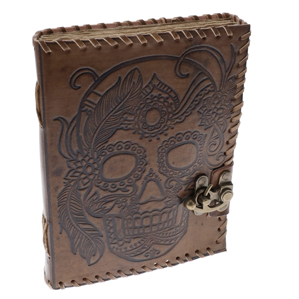 Brown Skull Leather Journal (15cm x 20cm)