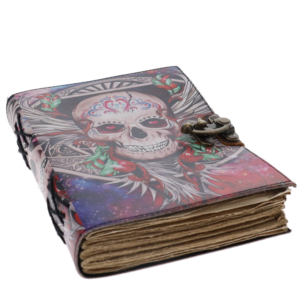 Skull with Wings Leather Journal (15cm x 20cm)