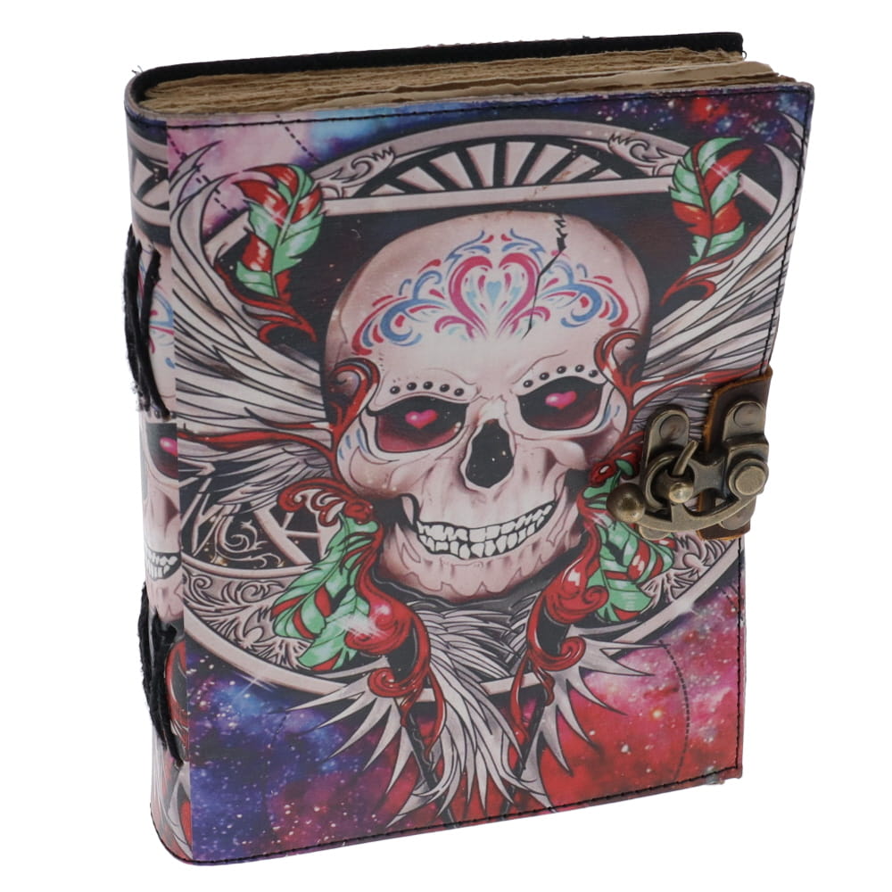 Skull with Wings Leather Journal (15cm x 20cm)