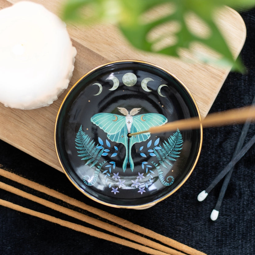 Celestial 'Luna Moth' Trinket | Incense Burner