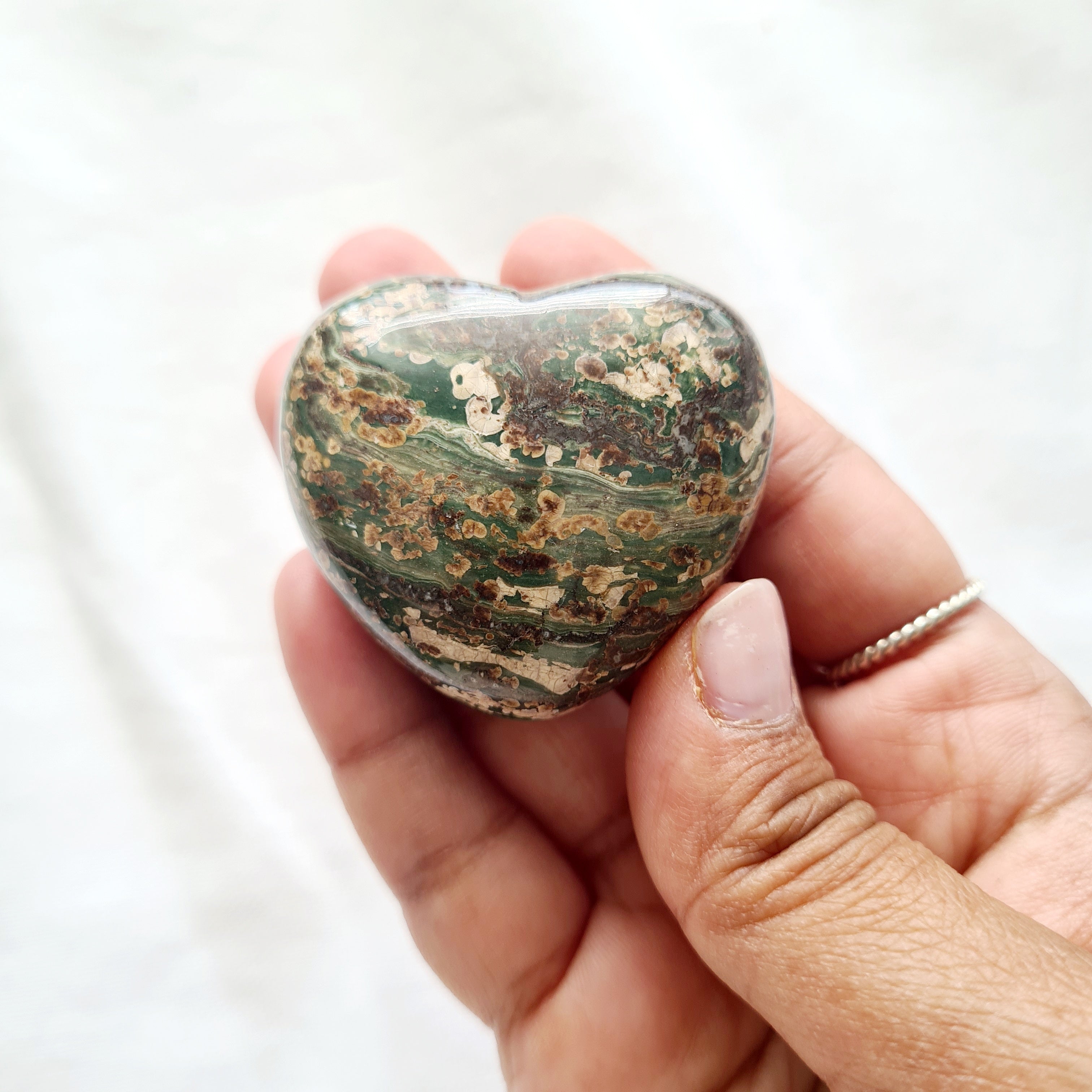 Birds Eye Jasper Heart | 1 pc | Intutively selected