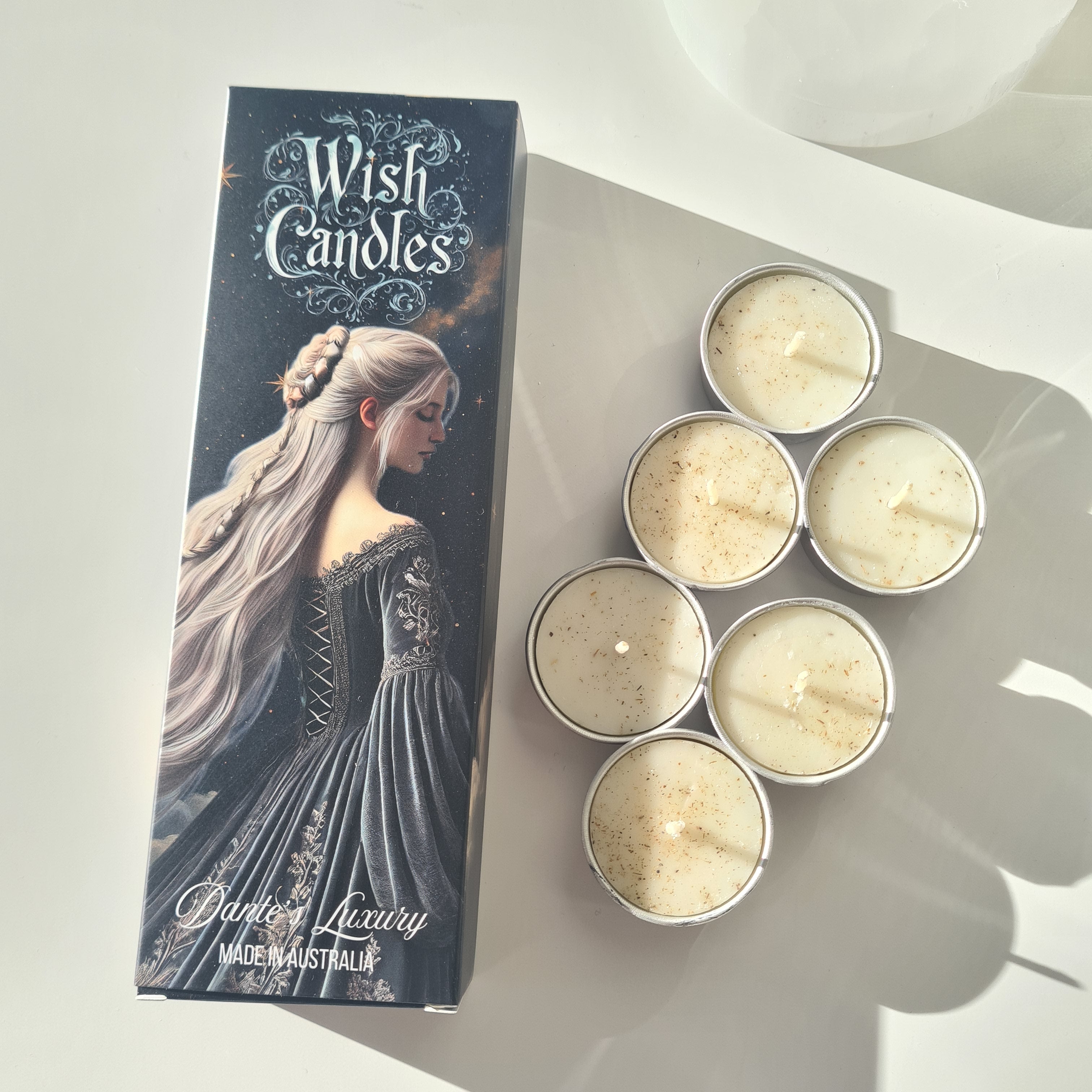 Wish Candles | Sage+Sandalwood | 6 Tea Lights