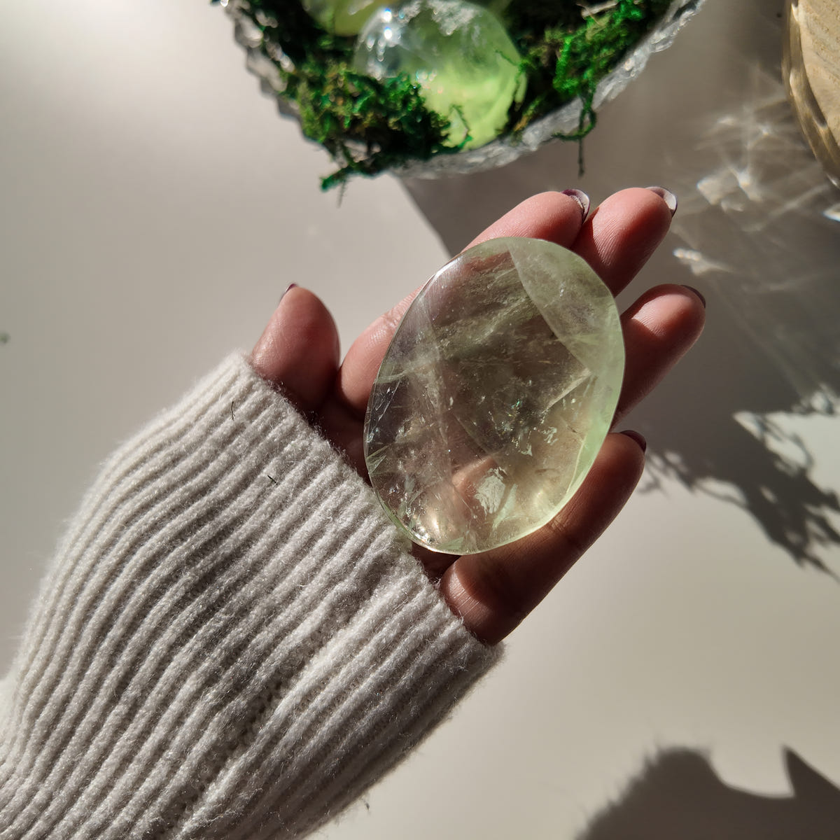 Green Fluorite Pocket Stone | J | 5.4 cm | Focus & Zen