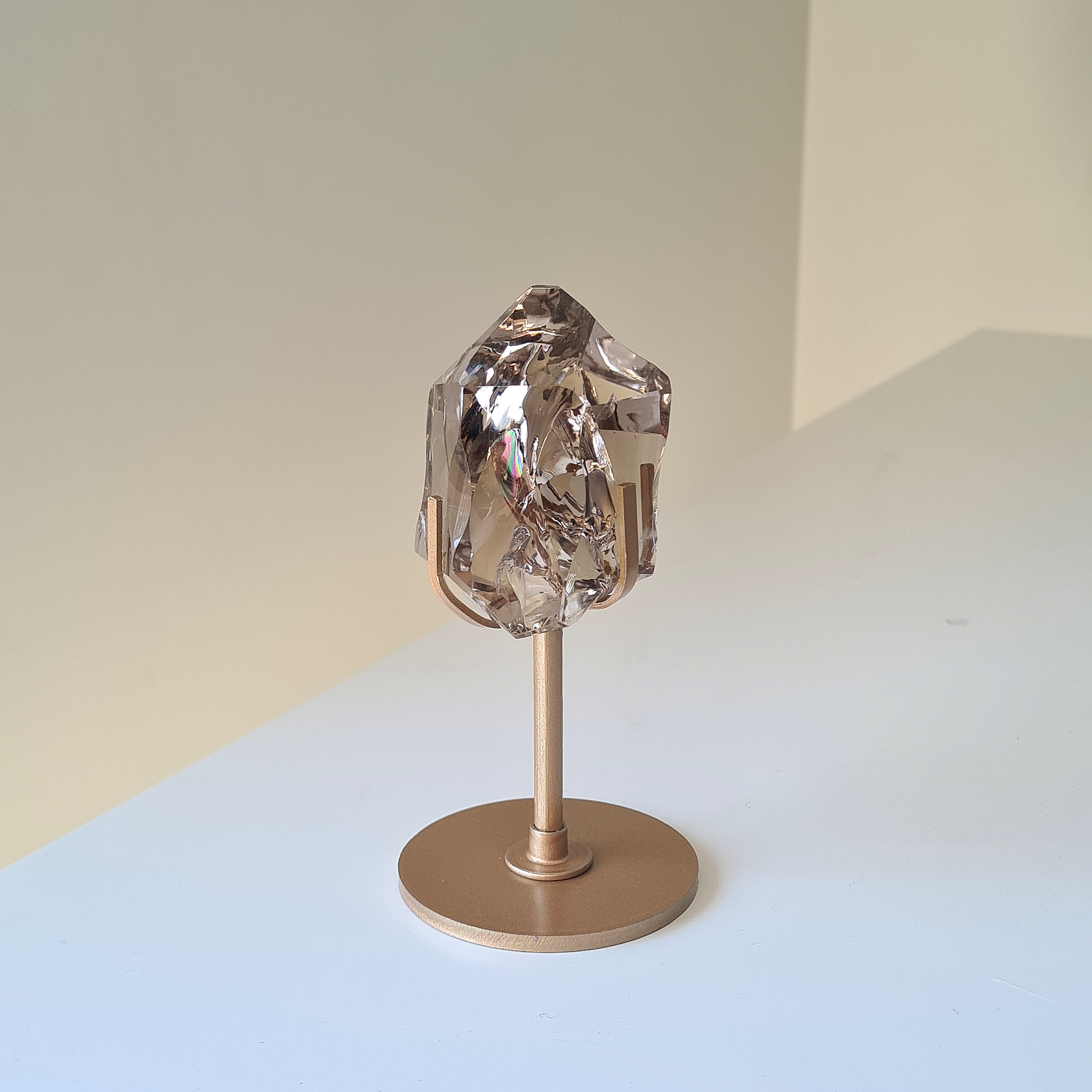 Gemmy Smokey Quartz on Custom Stand | Appx 6 cm gem