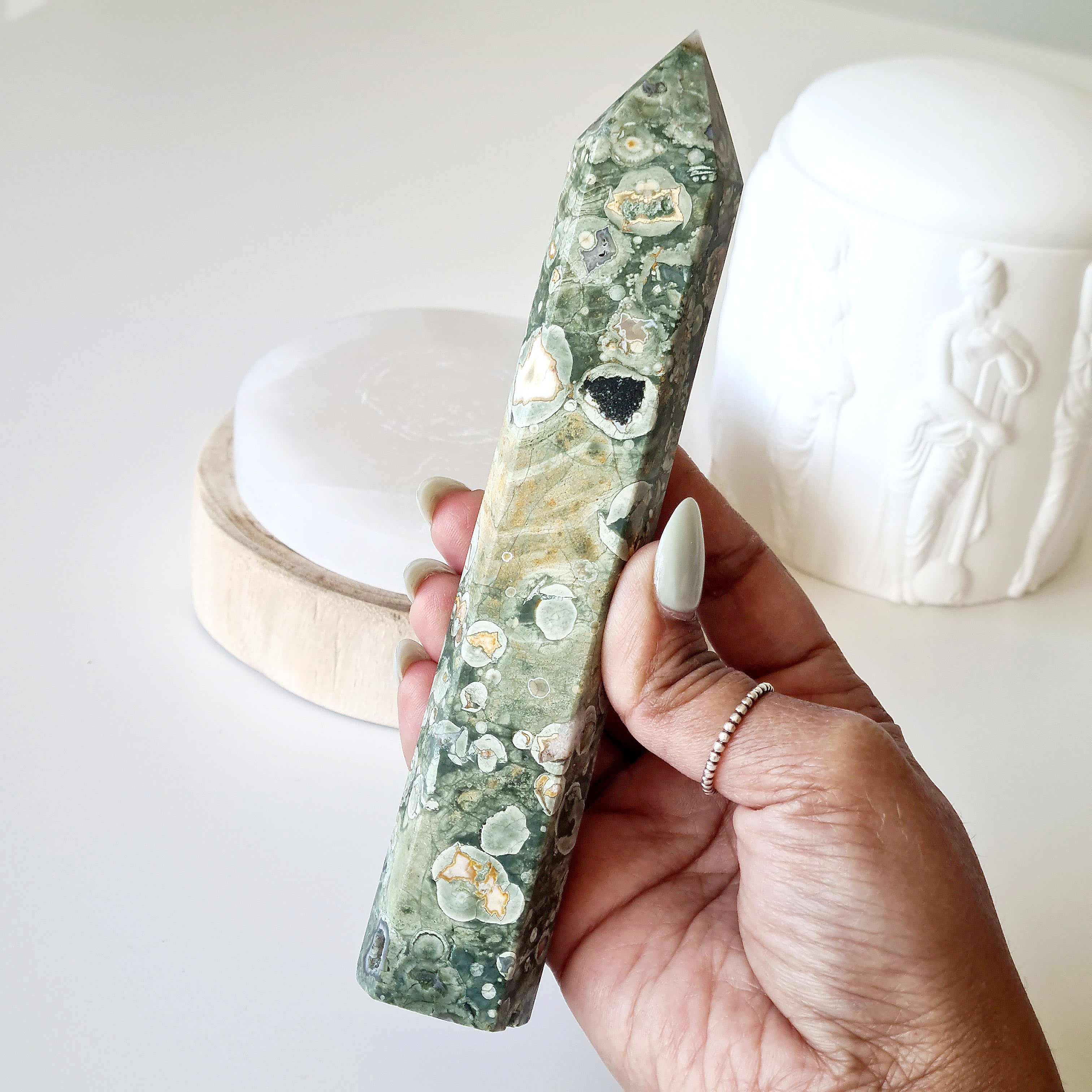Rainforest Jasper | C | 16 cm | Uneven bottom