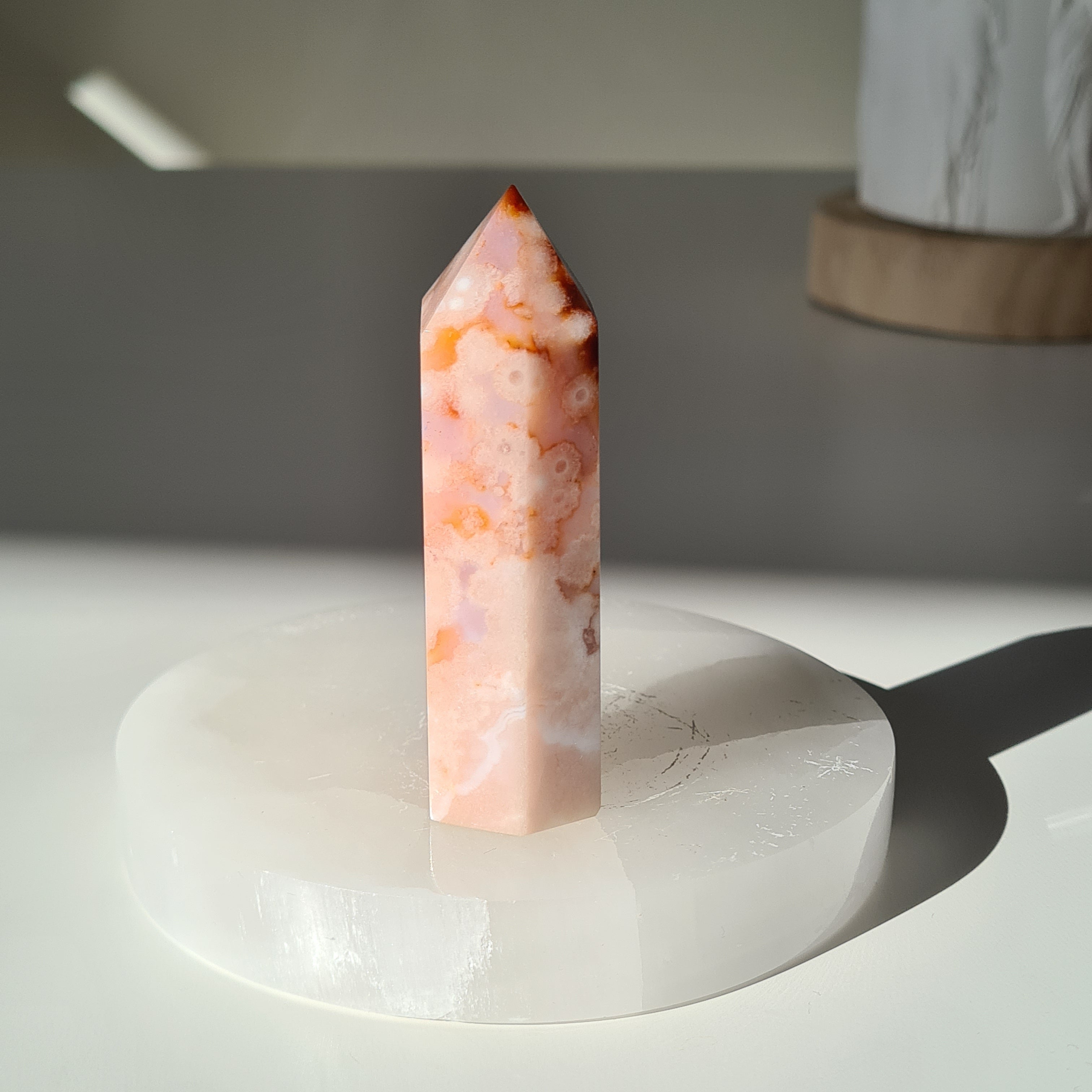 Flower Agate Point | A  | 7 cm tall