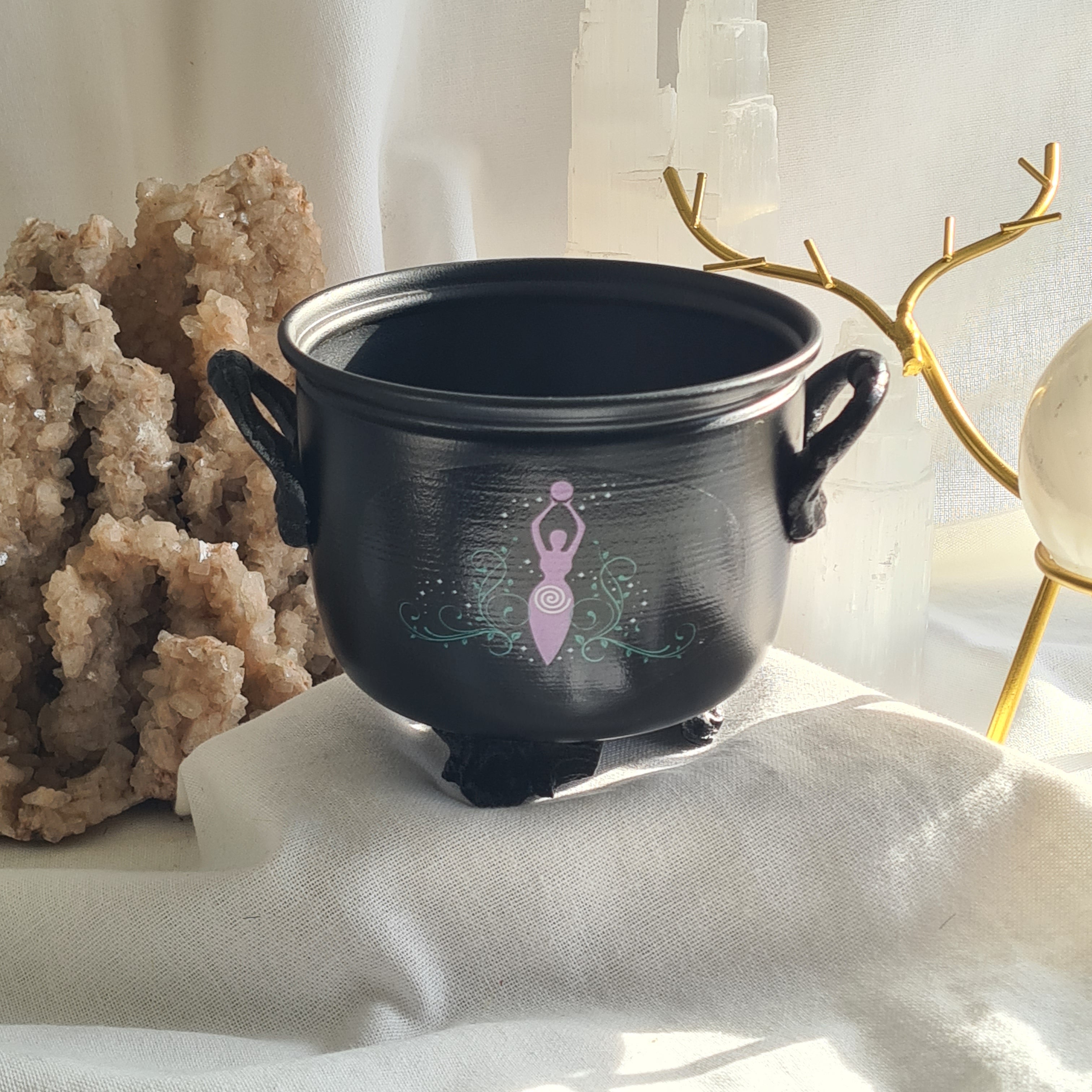 Earth Mother Burner | Metal Cauldron